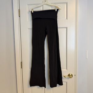 lululemon Black Fold-Over Waist Flare Pants